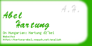 abel hartung business card